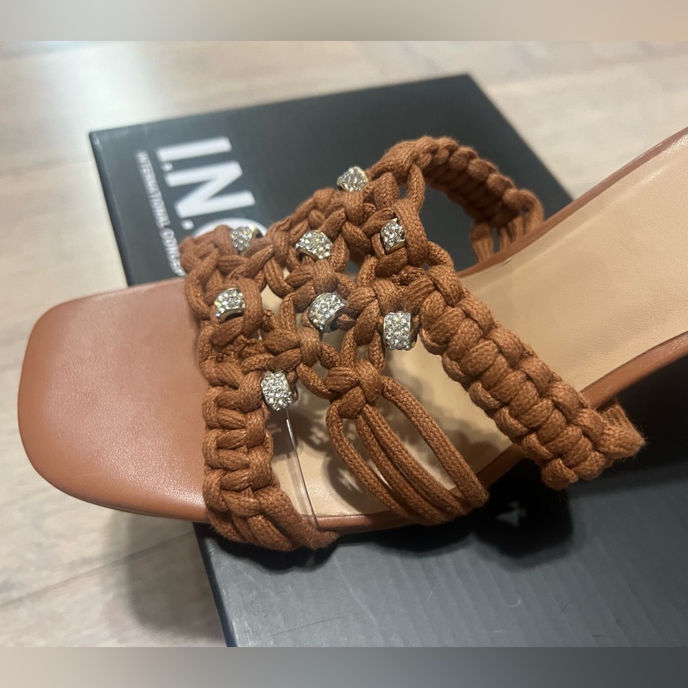 INC International Concepts Women's Tan Braided Heels - Picture 6 of 7